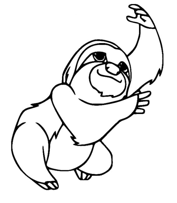 Fise de colorat cu Leneș adorabil