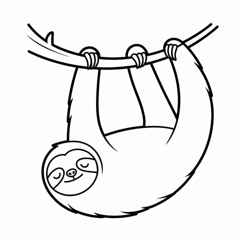 Fise de colorat cu Leneș simplu