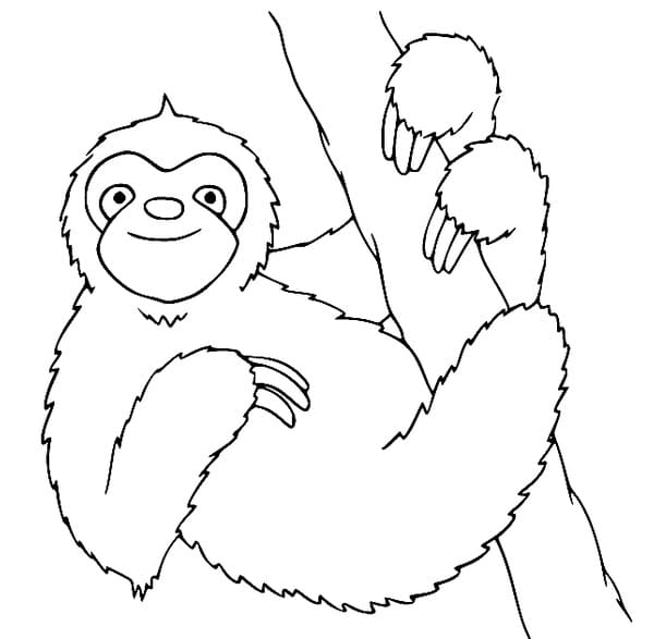 Fise de colorat cu Leneș vesel