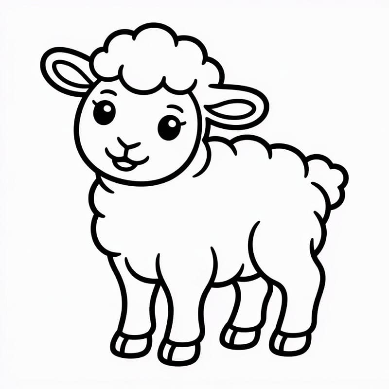 Fise de colorat cu Miel adorabil