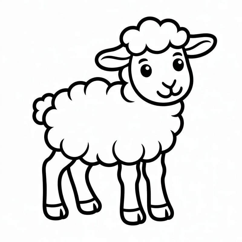 Fise de colorat cu Miel drăguț