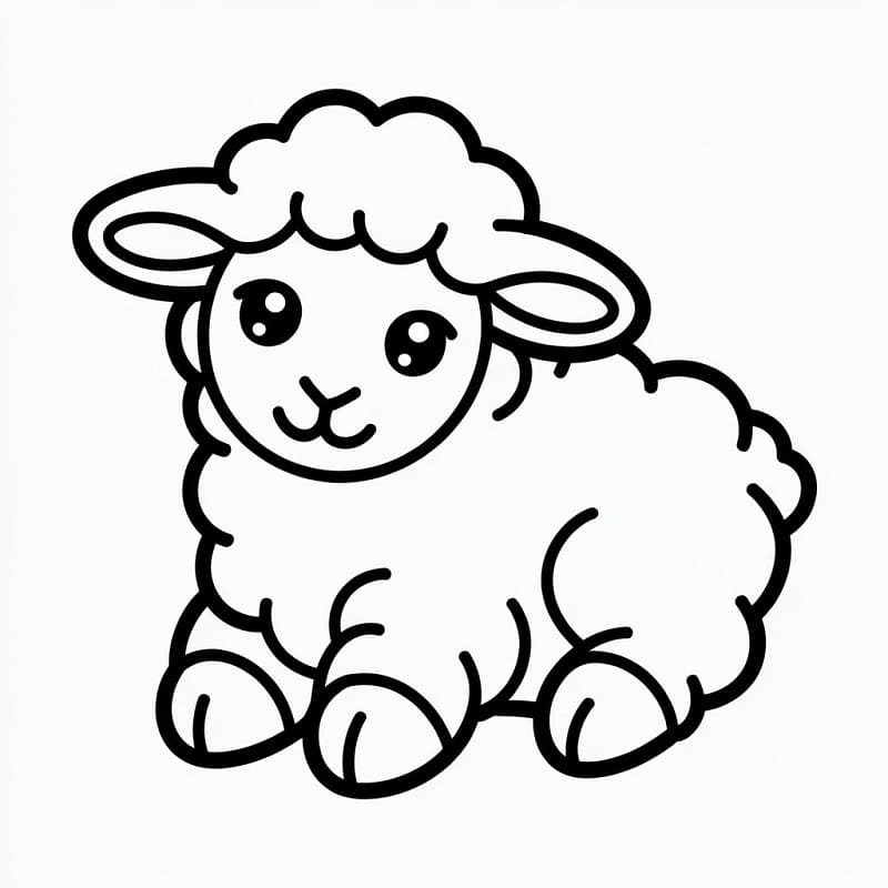 Fise de colorat cu Miel kawaii