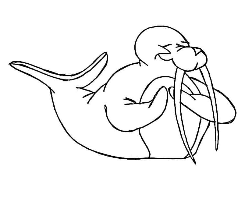 Fise de colorat cu Morse de colorat p22