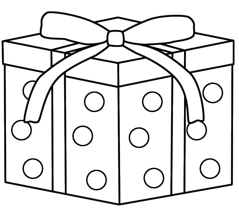 Fise de colorat cu Pachet de Crăciun Gratis