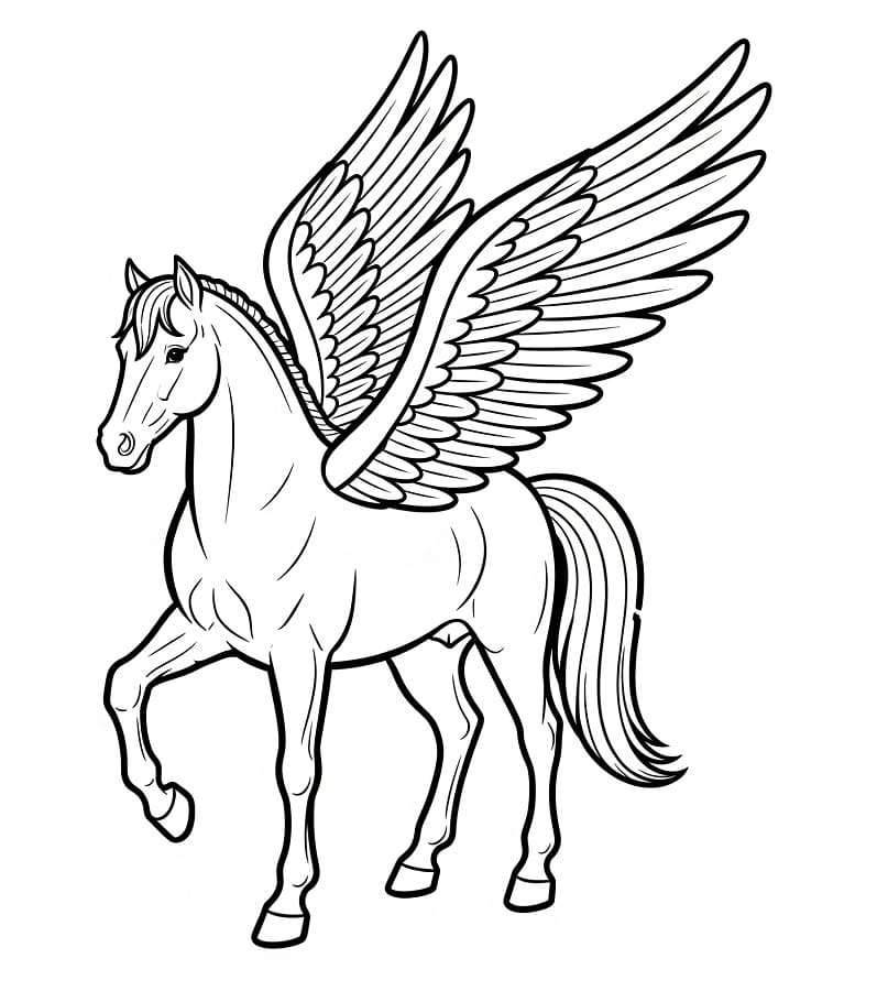 Fise de colorat cu Pegas de colorat p14