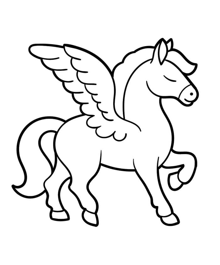 Fise de colorat cu Pegas de colorat p16