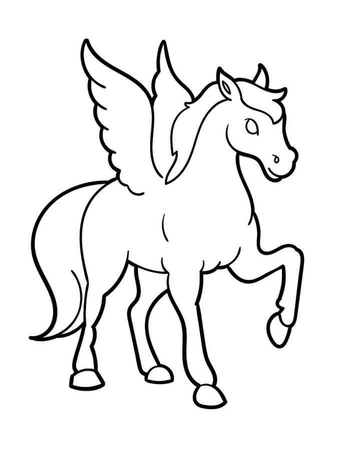 Fise de colorat cu Pegas de colorat p17