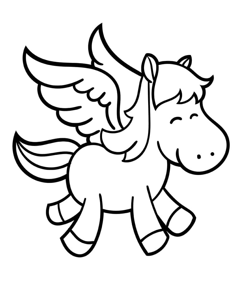 Fise de colorat cu Pegas de colorat p23