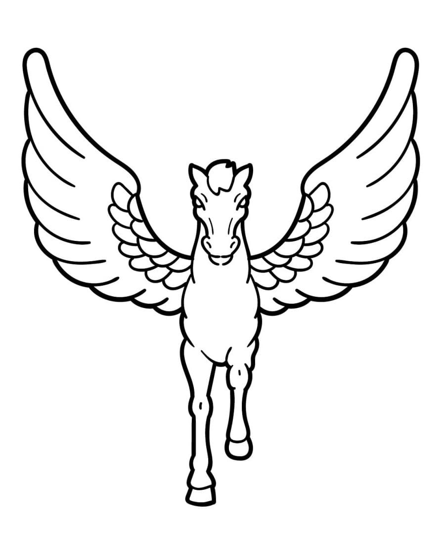 Fise de colorat cu Pegas de colorat p31