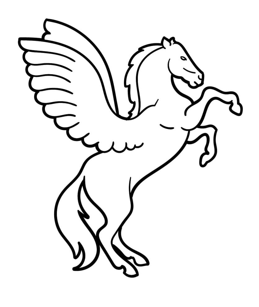 Fise de colorat cu Pegas de colorat p32