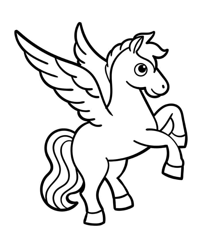 Fise de colorat cu Pegas de colorat p35