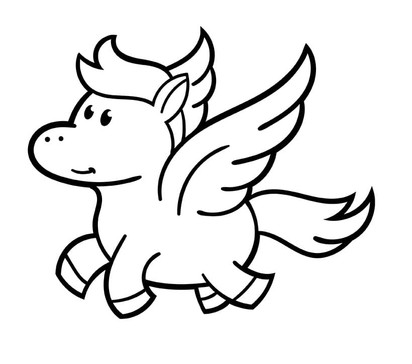 Fise de colorat cu Pegas de colorat p36