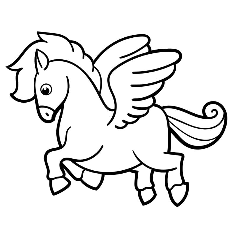 Fise de colorat cu Pegas de colorat p37