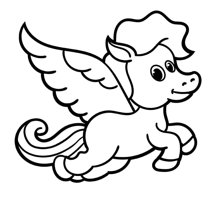 Fise de colorat cu Pegas de colorat p38