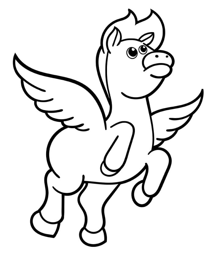 Fise de colorat cu Pegas de colorat p40