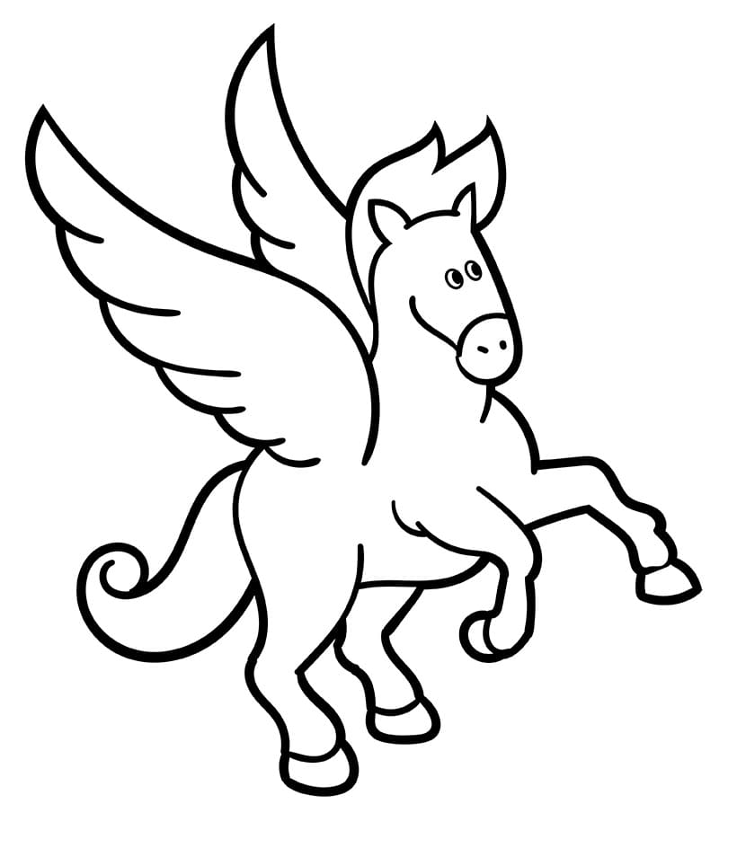 Fise de colorat cu Pegas de colorat p41