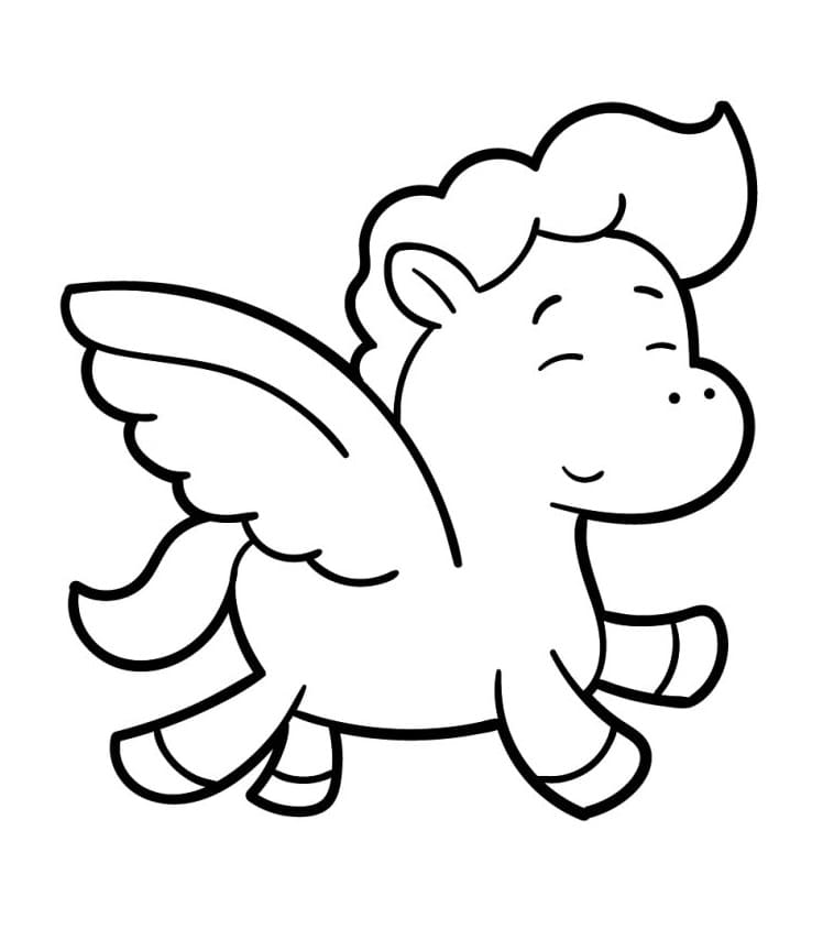 Fise de colorat cu Pegas de colorat p42