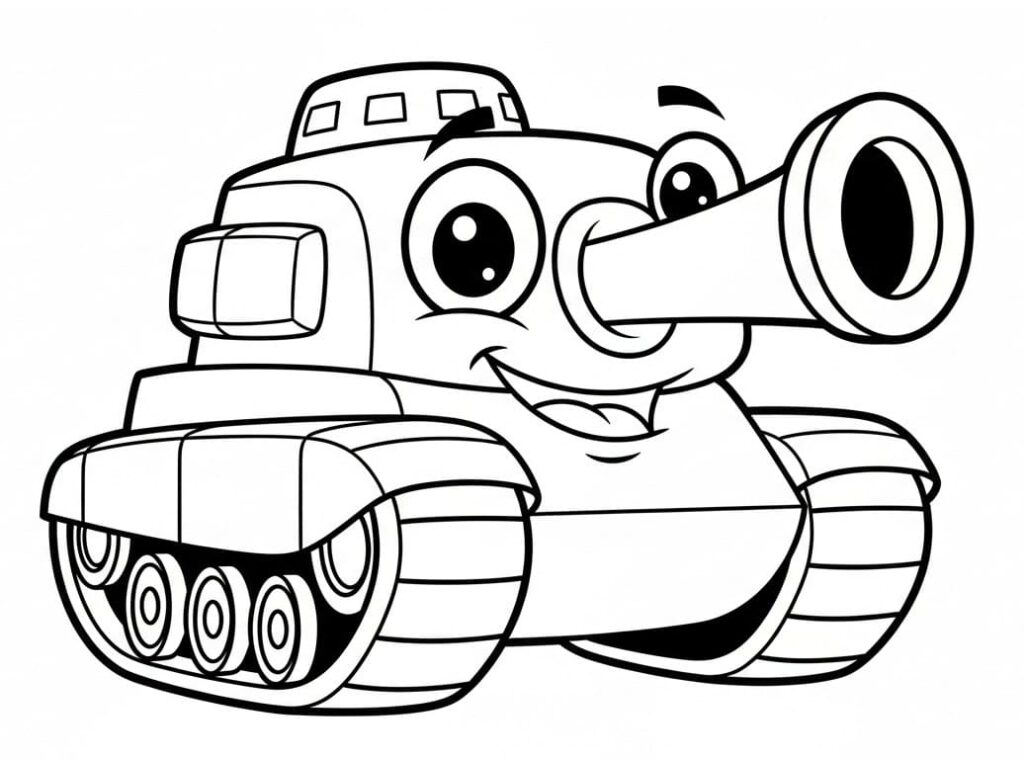 Fise de Colorat cu Tancuri de colorat p02