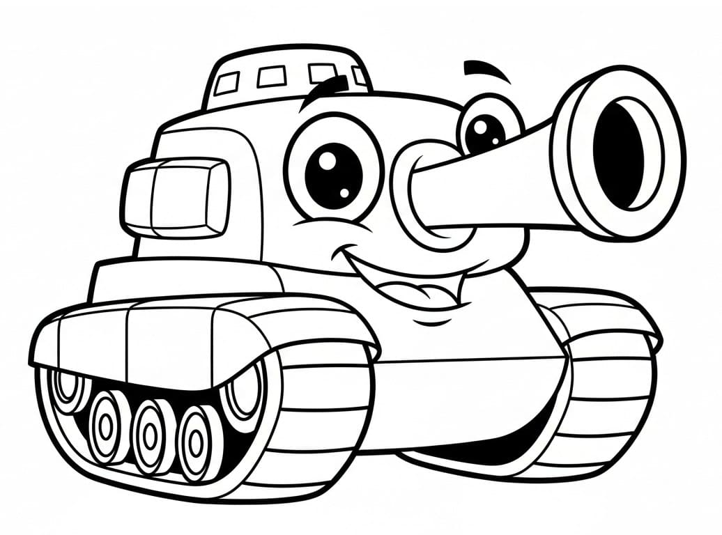 Fise de colorat cu Tancuri de colorat p02