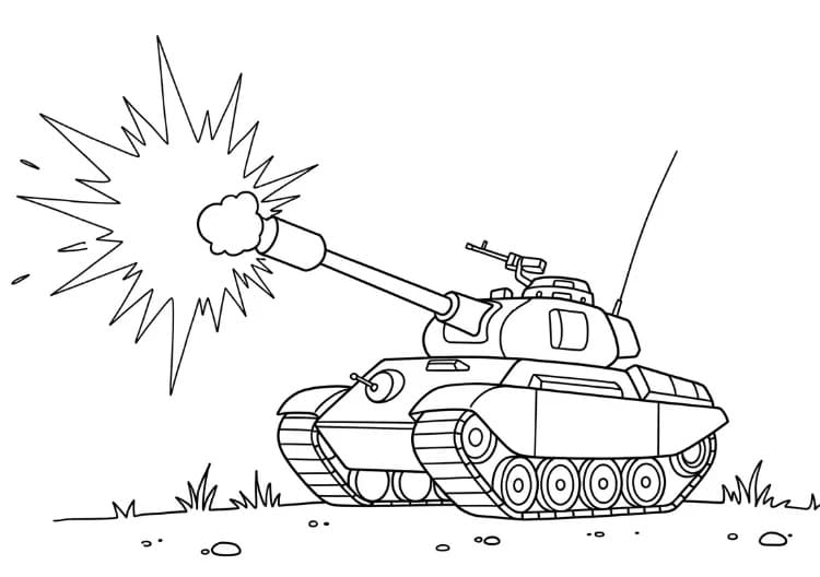 Fise de colorat cu Tancuri de colorat p03