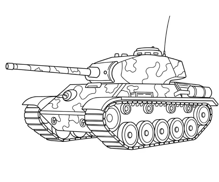 Fise de colorat cu Tancuri de colorat p04