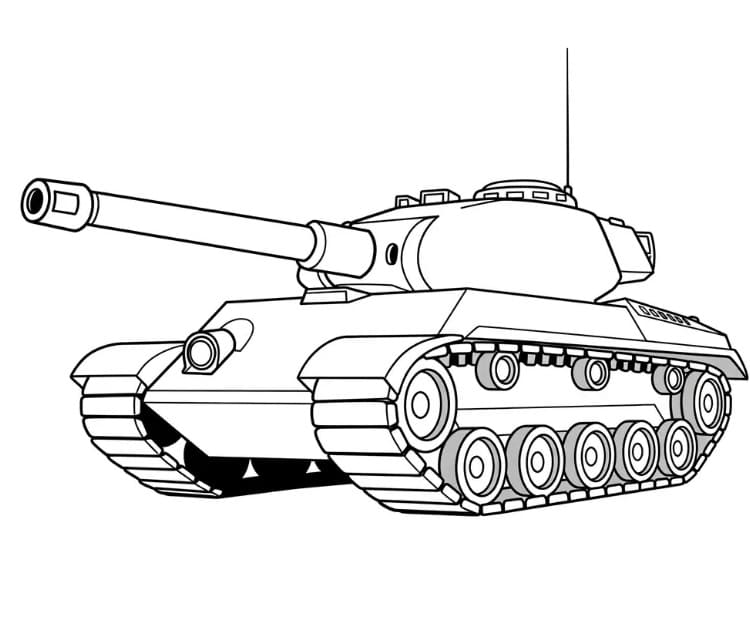Fise de colorat cu Tancuri de colorat p07