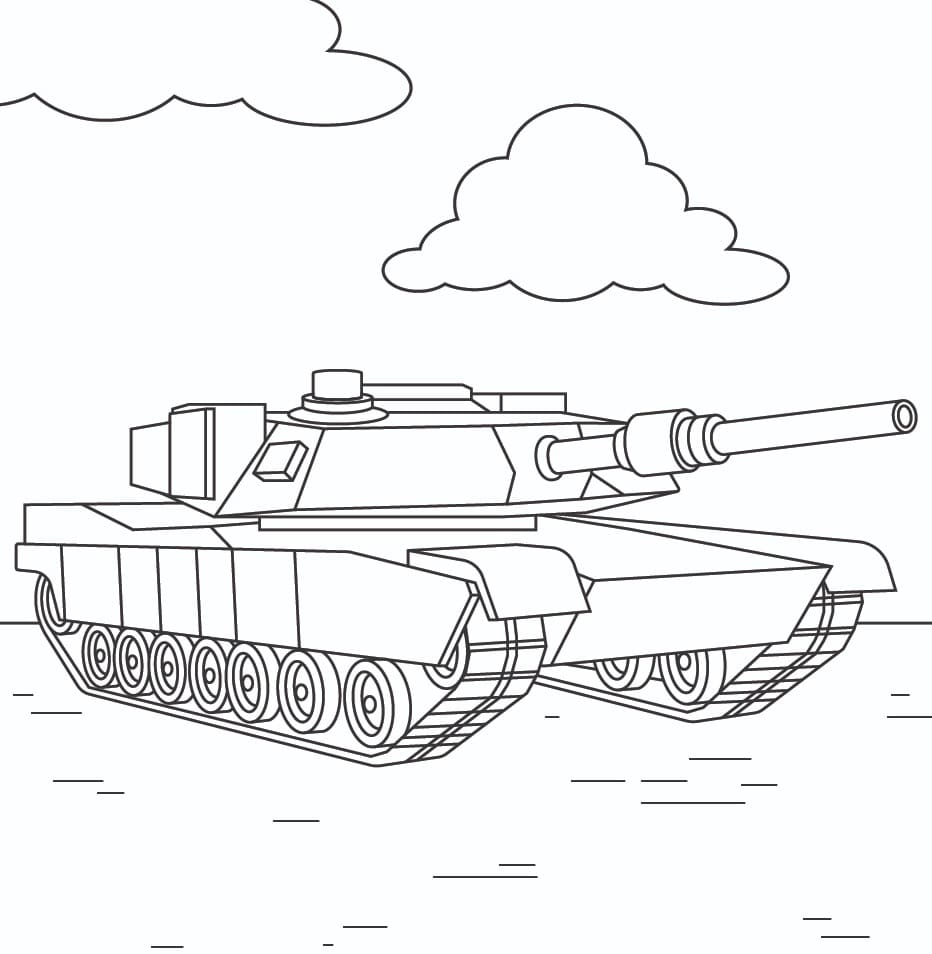 Fise de colorat cu Tancuri de colorat p09