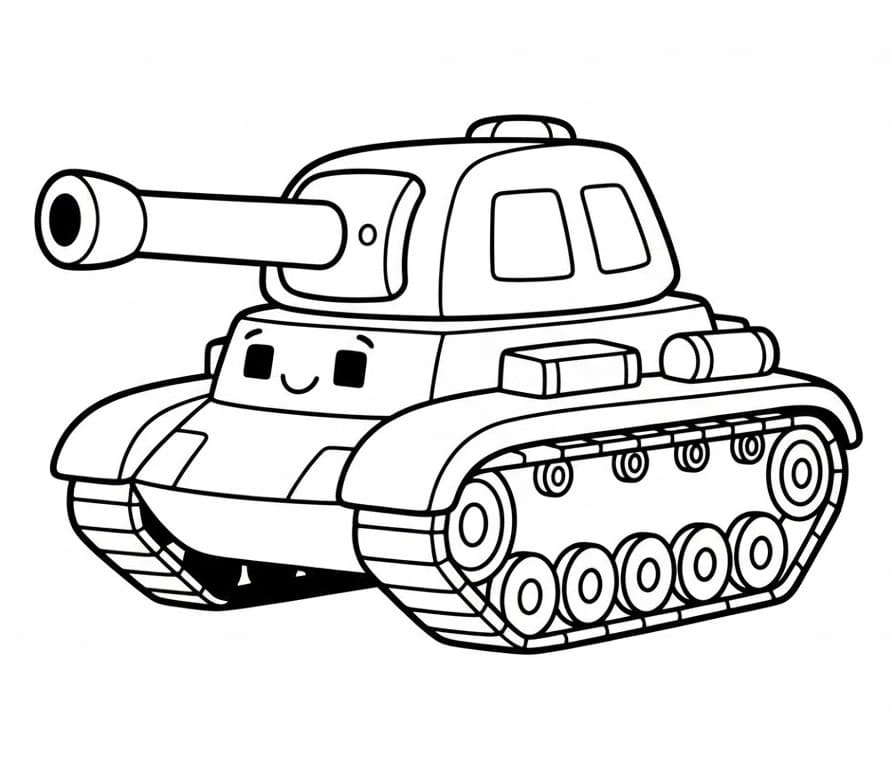 Fise de colorat cu Tancuri de colorat p11