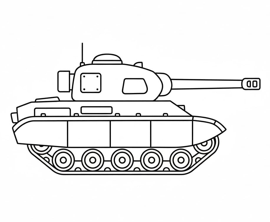 Fise de colorat cu Tancuri de colorat p12