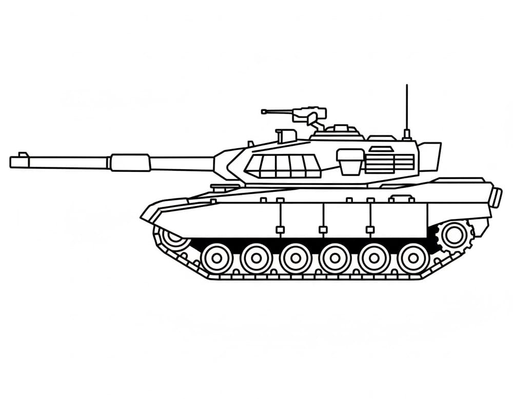 Fise de colorat cu Tancuri de colorat p13