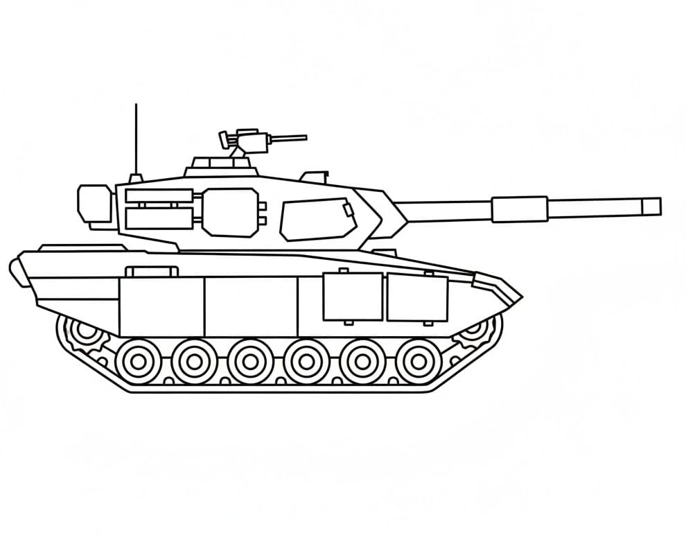 Fise de colorat cu Tancuri de colorat p14