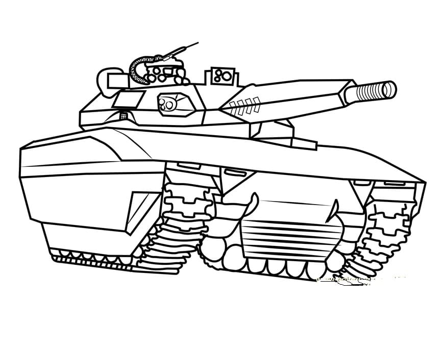 Fise de colorat cu Tancuri de colorat p15