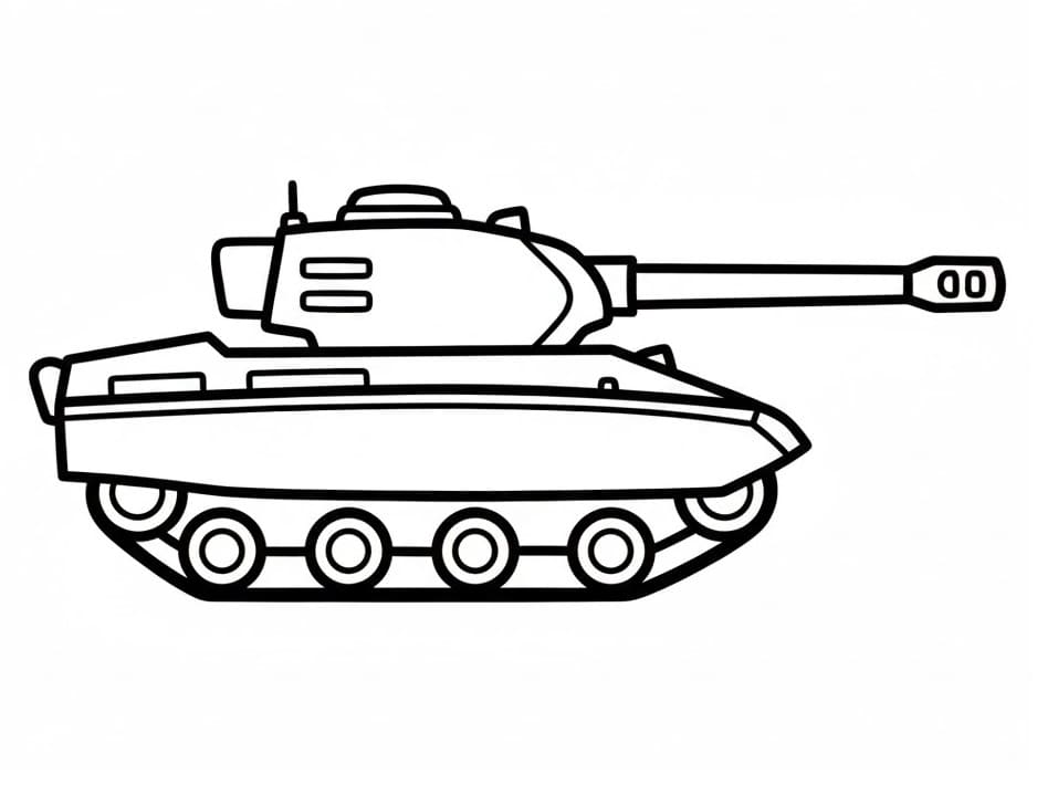 Fise de colorat cu Tancuri de colorat p26