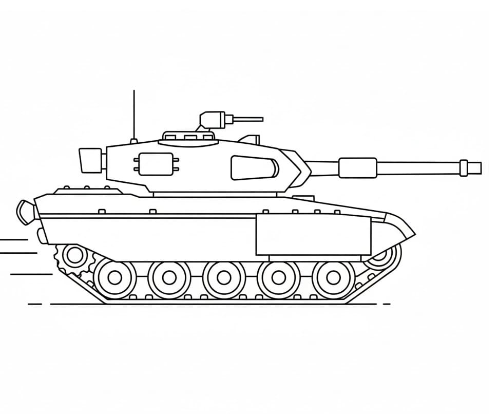 Fise de colorat cu Tancuri de colorat p27