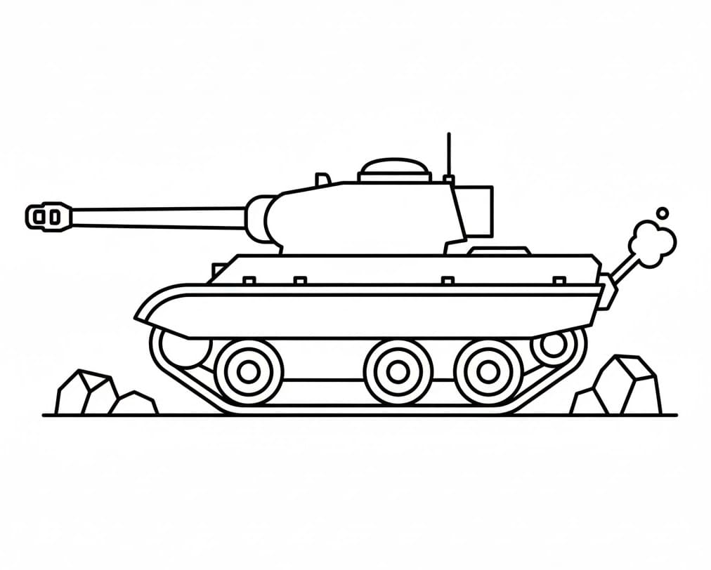 Fise de colorat cu Tancuri de colorat p30