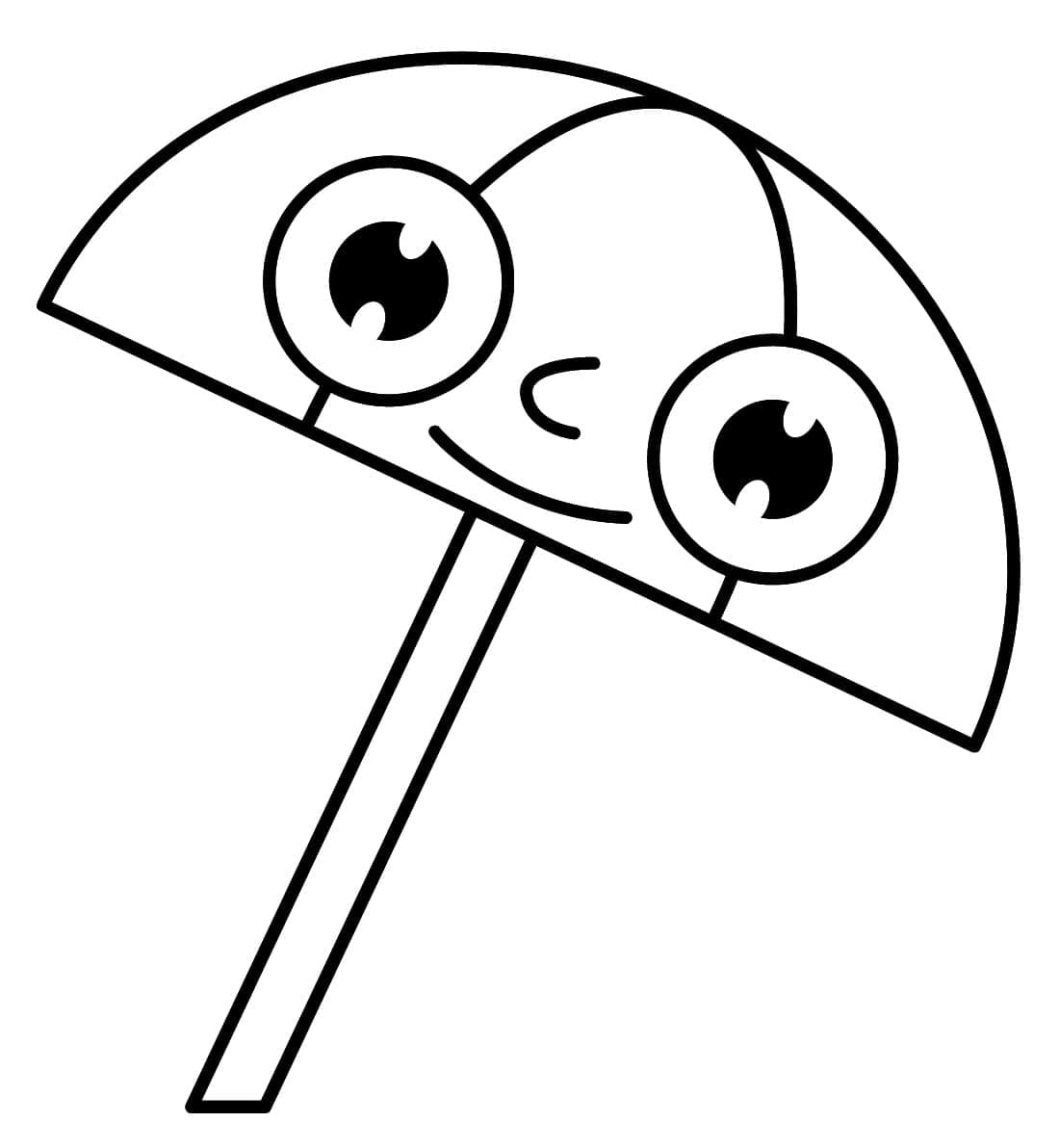 Fise de colorat cu Umbrelă Frumoasă