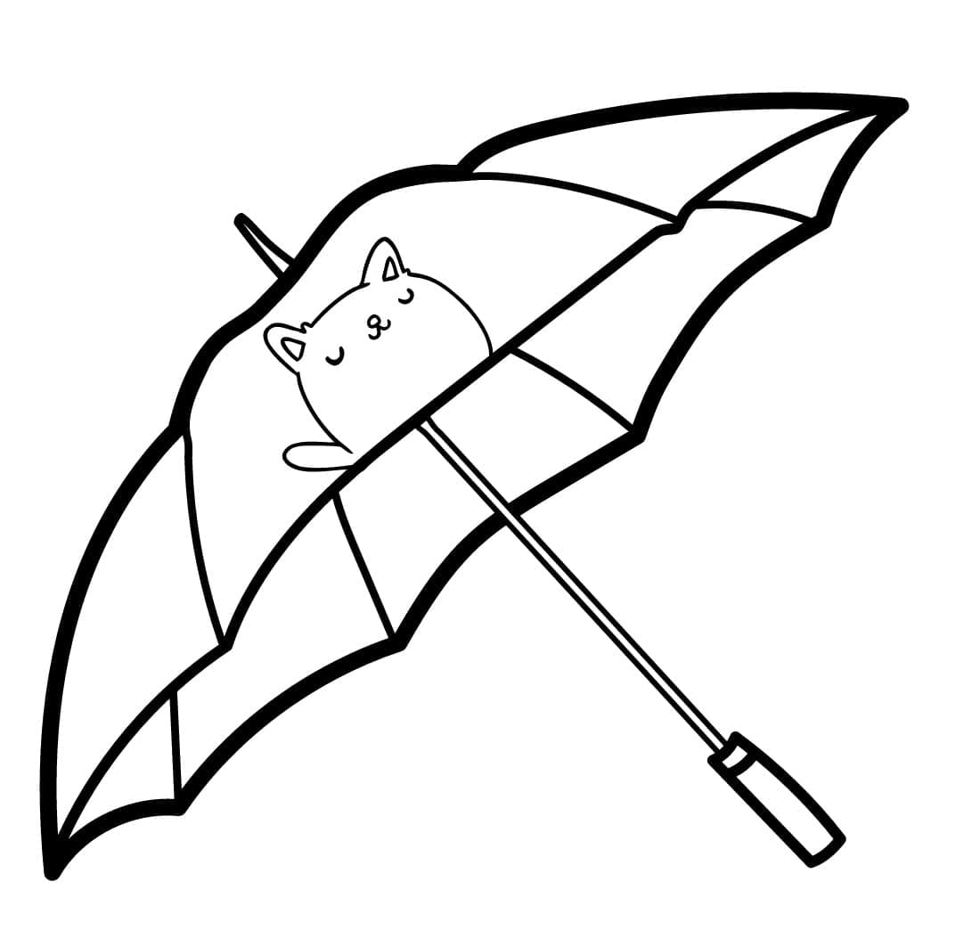 Fise de colorat cu Umbrelă Incitantă