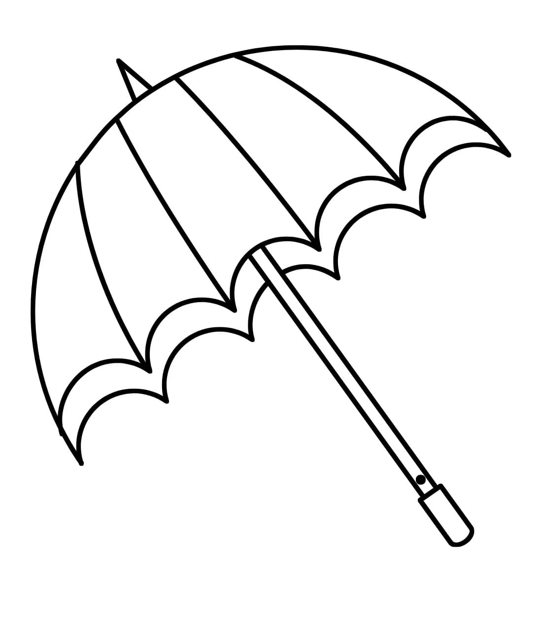 Fise de colorat cu Umbrelă Obișnuită