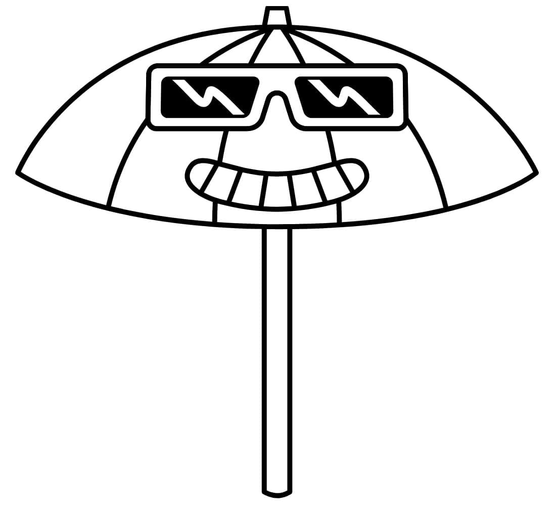 Planse de colorat cu Umbrela