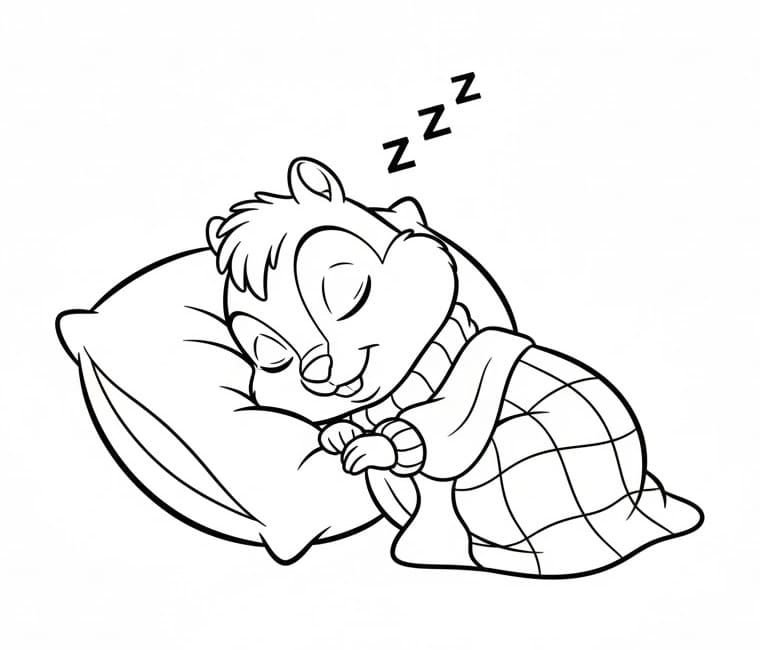 Fise de colorat cu Alvin Si Veveritele de colorat p04