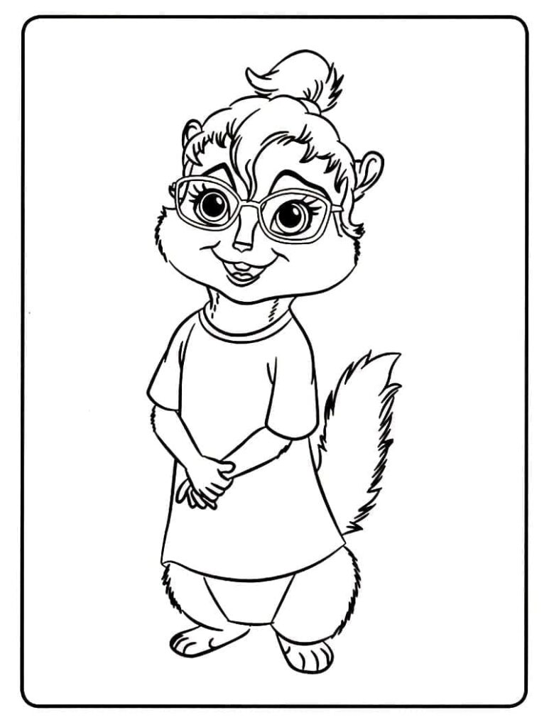 Fise de Colorat cu Alvin Si Veveritele de colorat p23