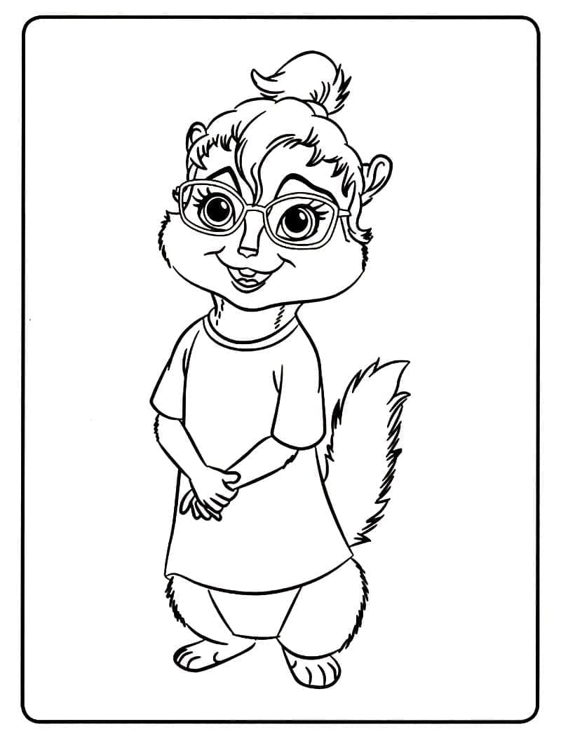 Fise de colorat cu Alvin Si Veveritele de colorat p23