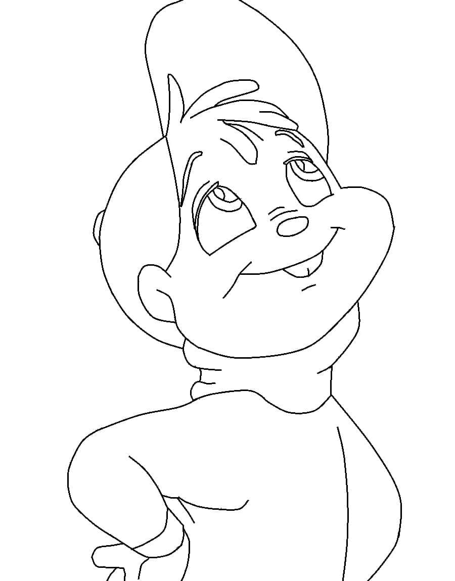 Fise de colorat cu Alvin Si Veveritele de colorat p40