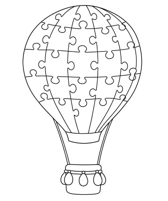 Fise de colorat cu Balon cu aer cald de colorat p02