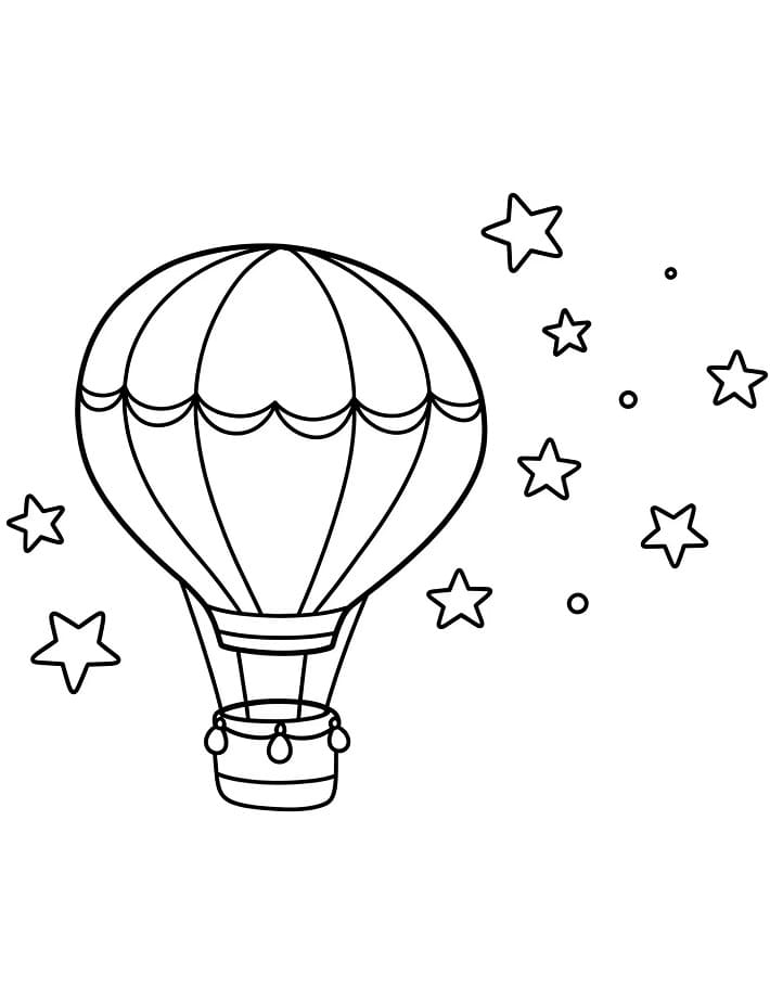 Fise de colorat cu Balon cu aer cald de colorat p08