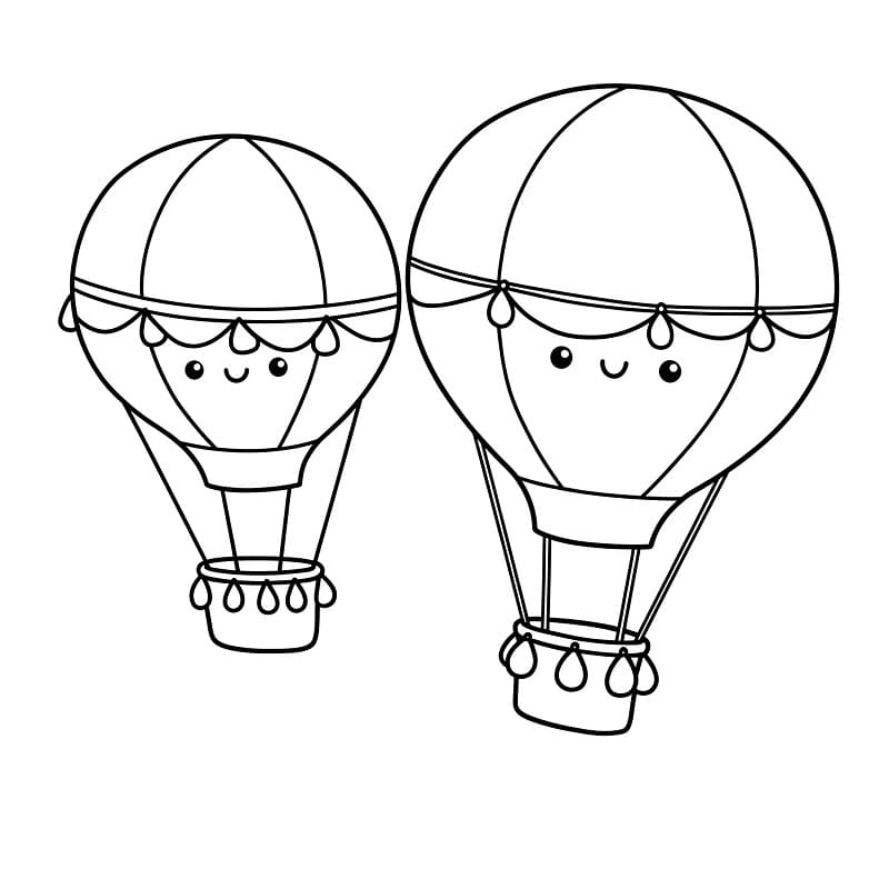 Fise de colorat cu Balon cu aer cald de colorat p11