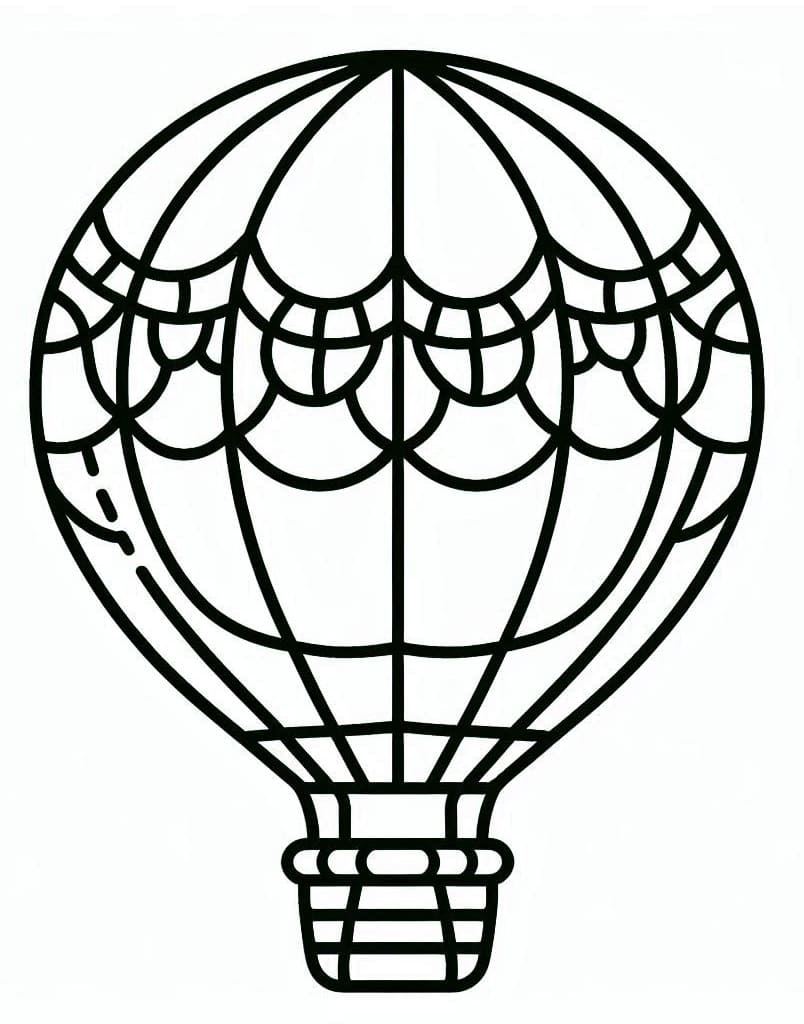 Fise de colorat cu Balon cu aer cald de colorat p14