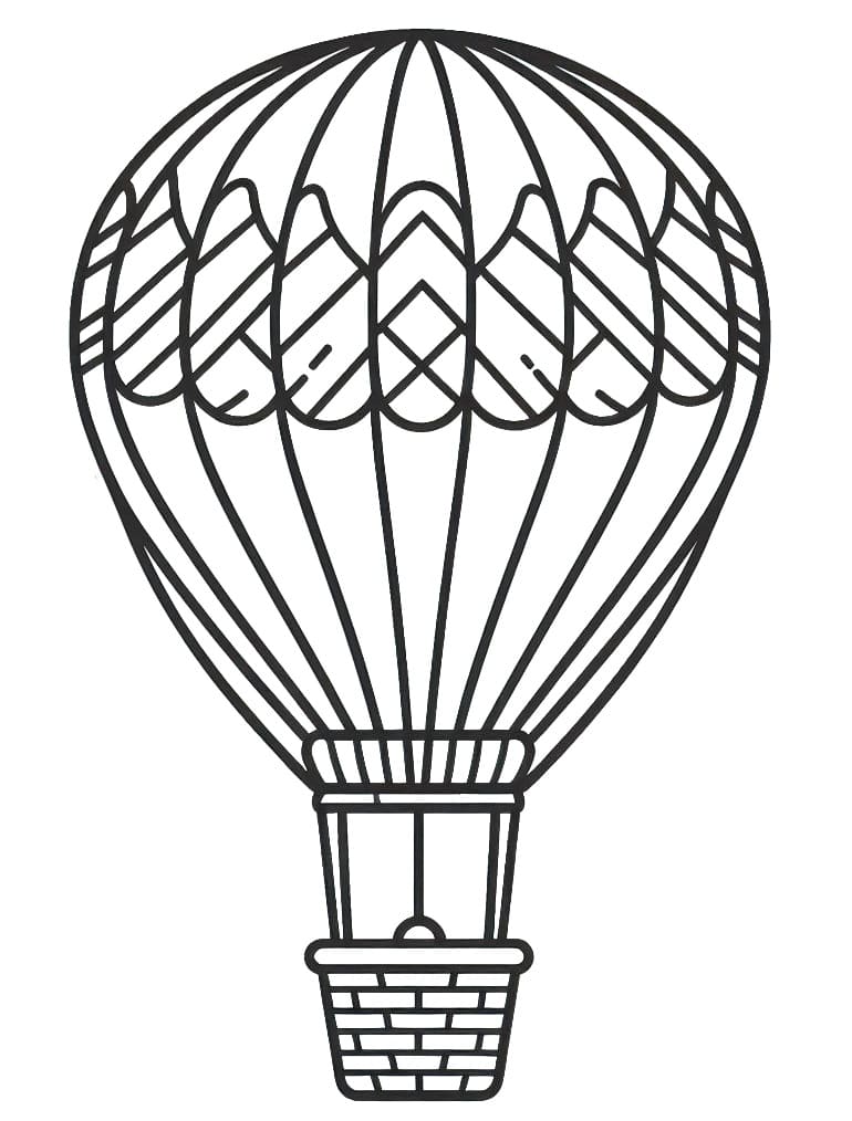 Fise de colorat cu Balon cu aer cald de colorat p15