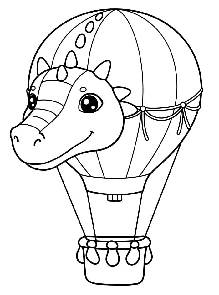 Fise de colorat cu Balon cu aer cald de colorat p17
