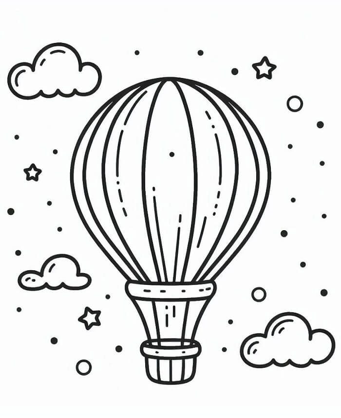 Fise de colorat cu Balon cu aer cald de colorat p21